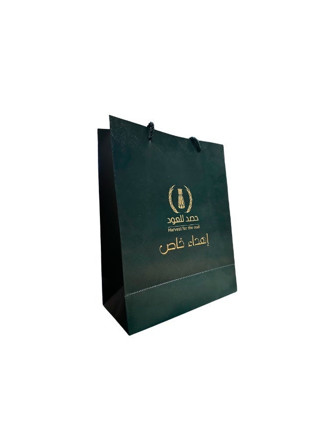 HASD-OUD Royal Luxury Box (Two Swords & Palm Tree Gift Box + Eighth of a Kilo Marooki Oud + Haili Incense Burner + Luxury Oud Oil + Gift Bag) - Image 2